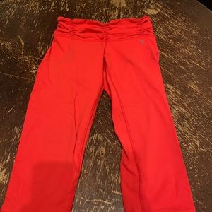 Red yoga pants